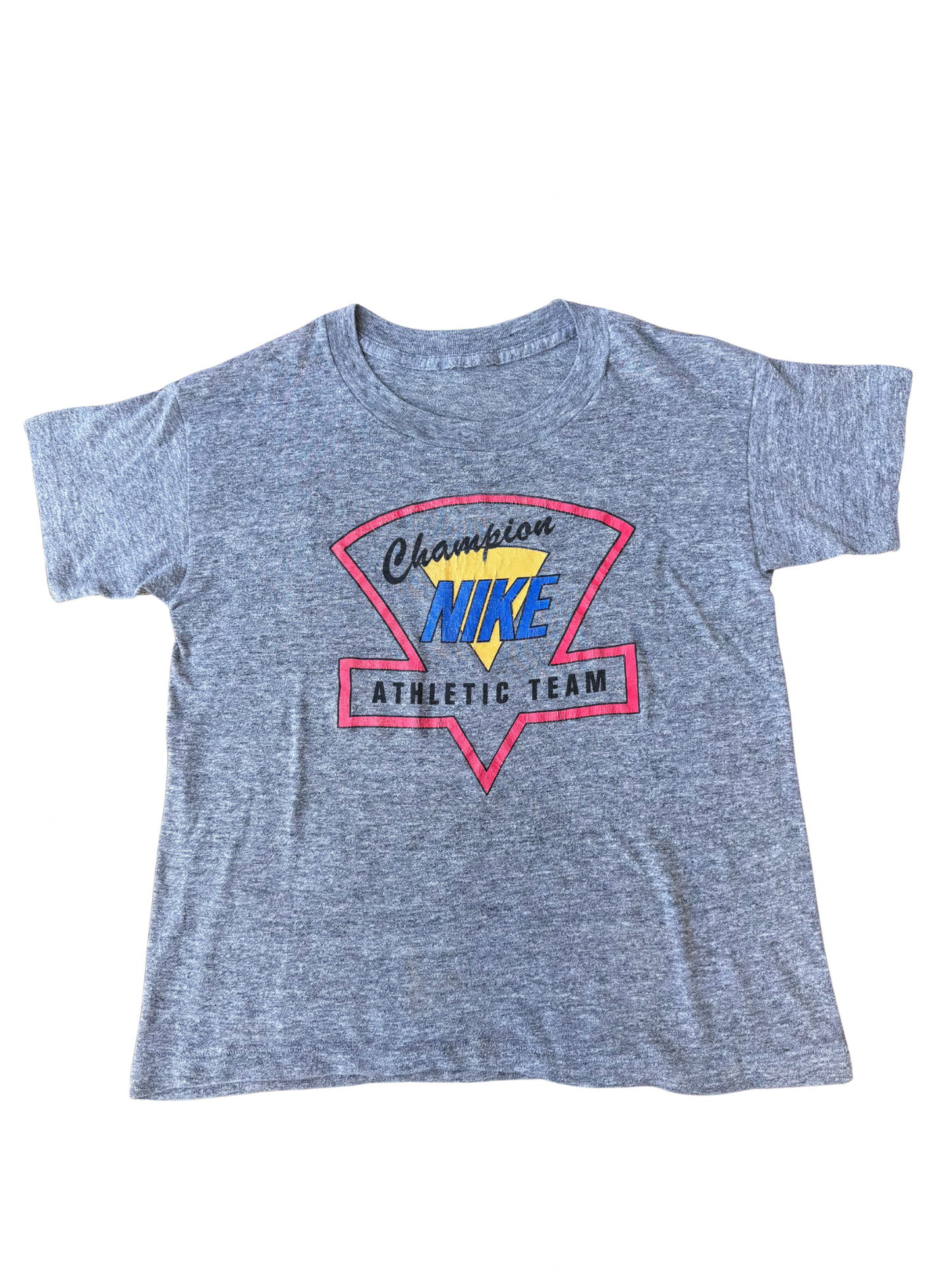 Vintage Nike “Champion Athletic Team” Kids Tee 1980s Tri-Blend