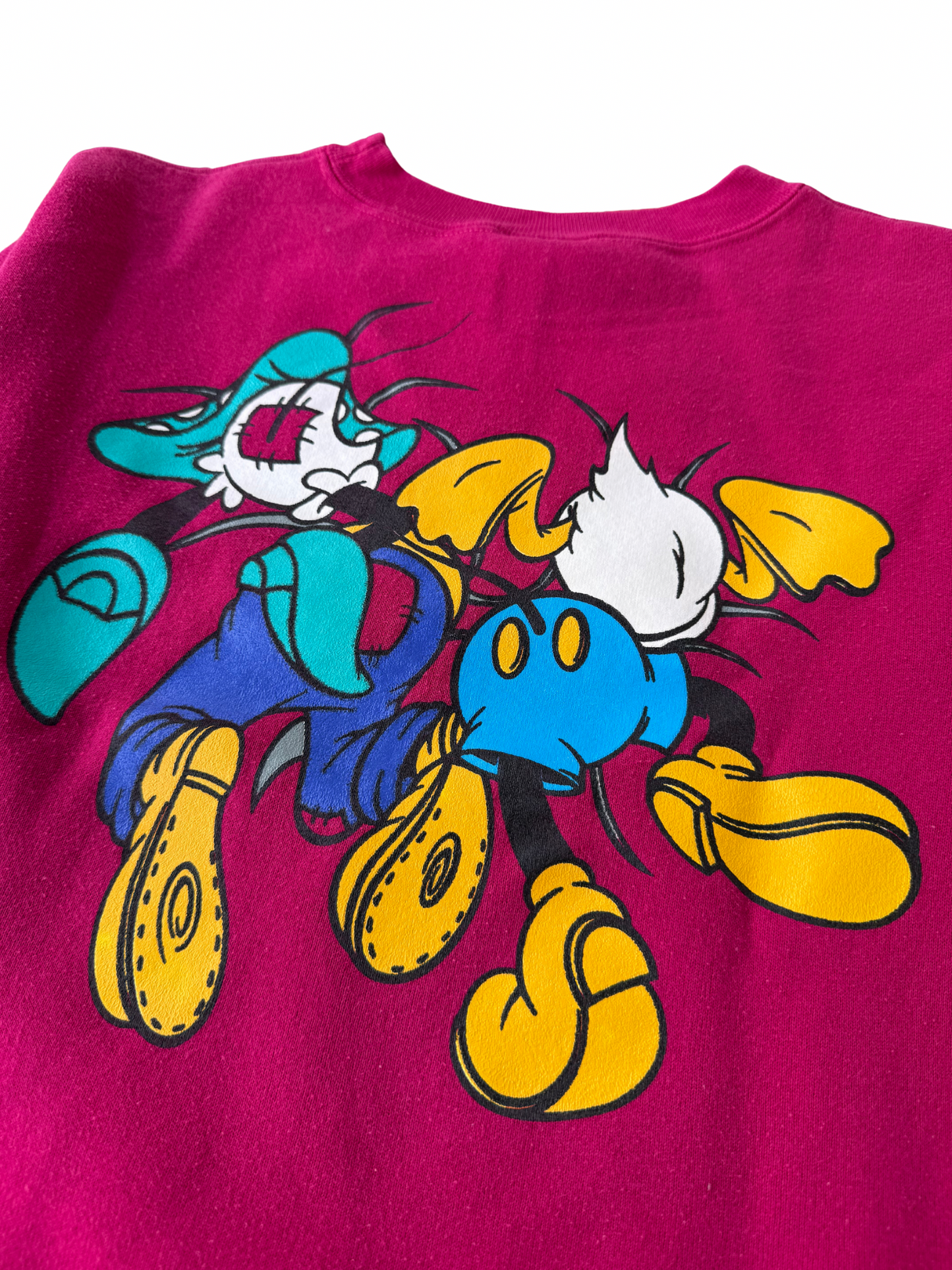 Vintage 1990s Mickey & Co. “Double-Sided Characters” Kids Sweatshirt