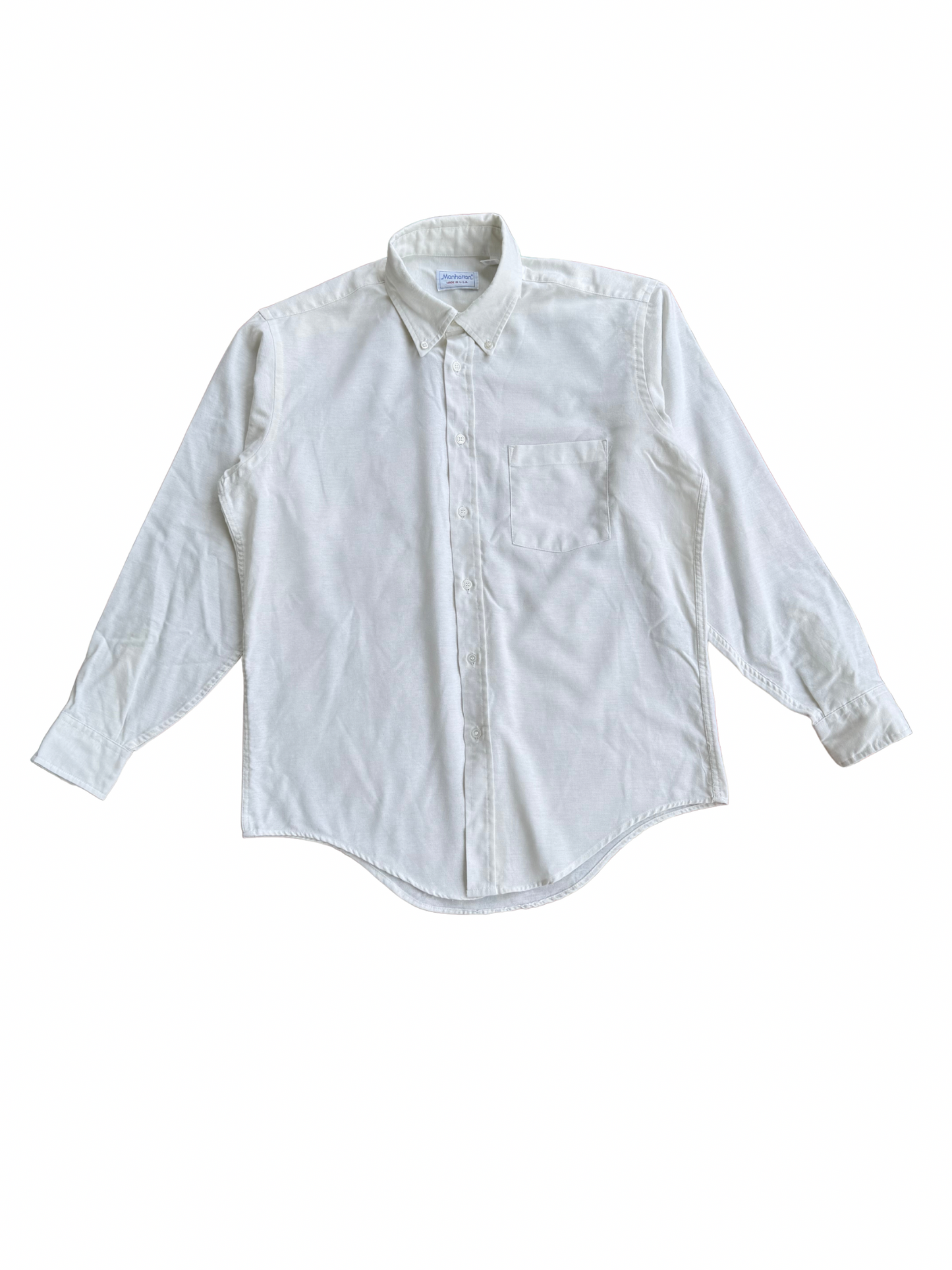 Vintage 1980s Manhattan Button-Down Oxford Shirt