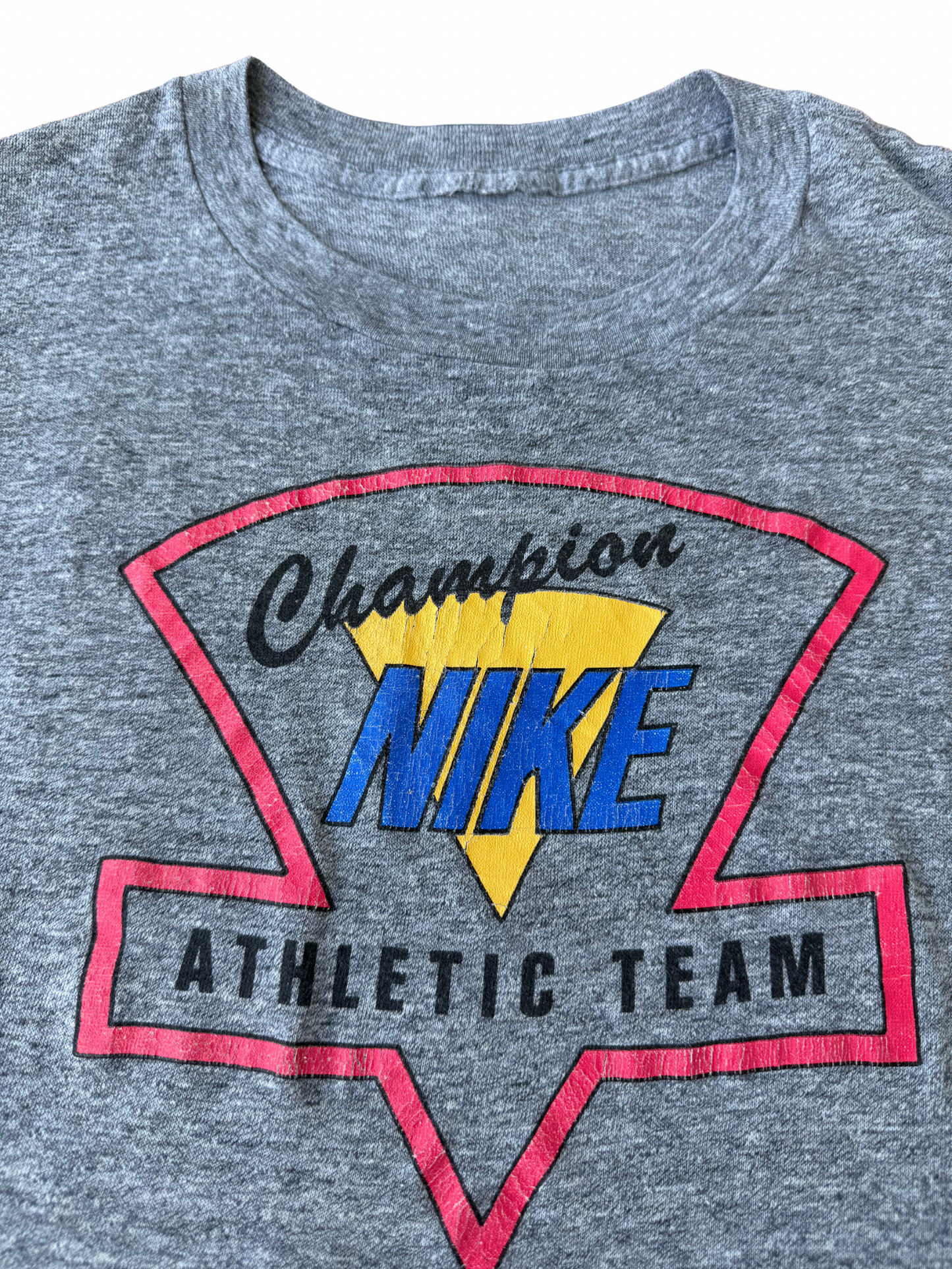 Vintage Nike “Champion Athletic Team” Kids Tee 1980s Tri-Blend