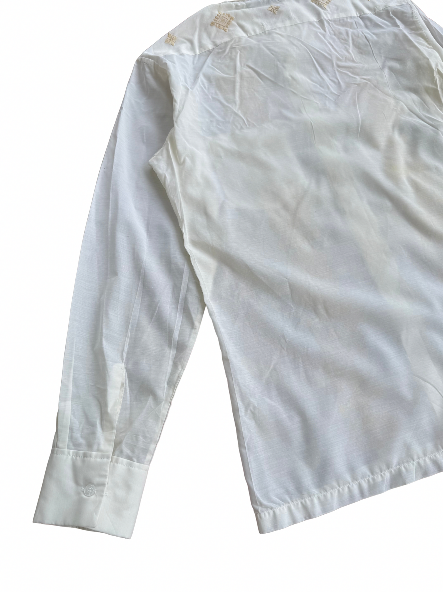 Vintage 1970s Red Horse Hand-Embroidered Dress Shirt