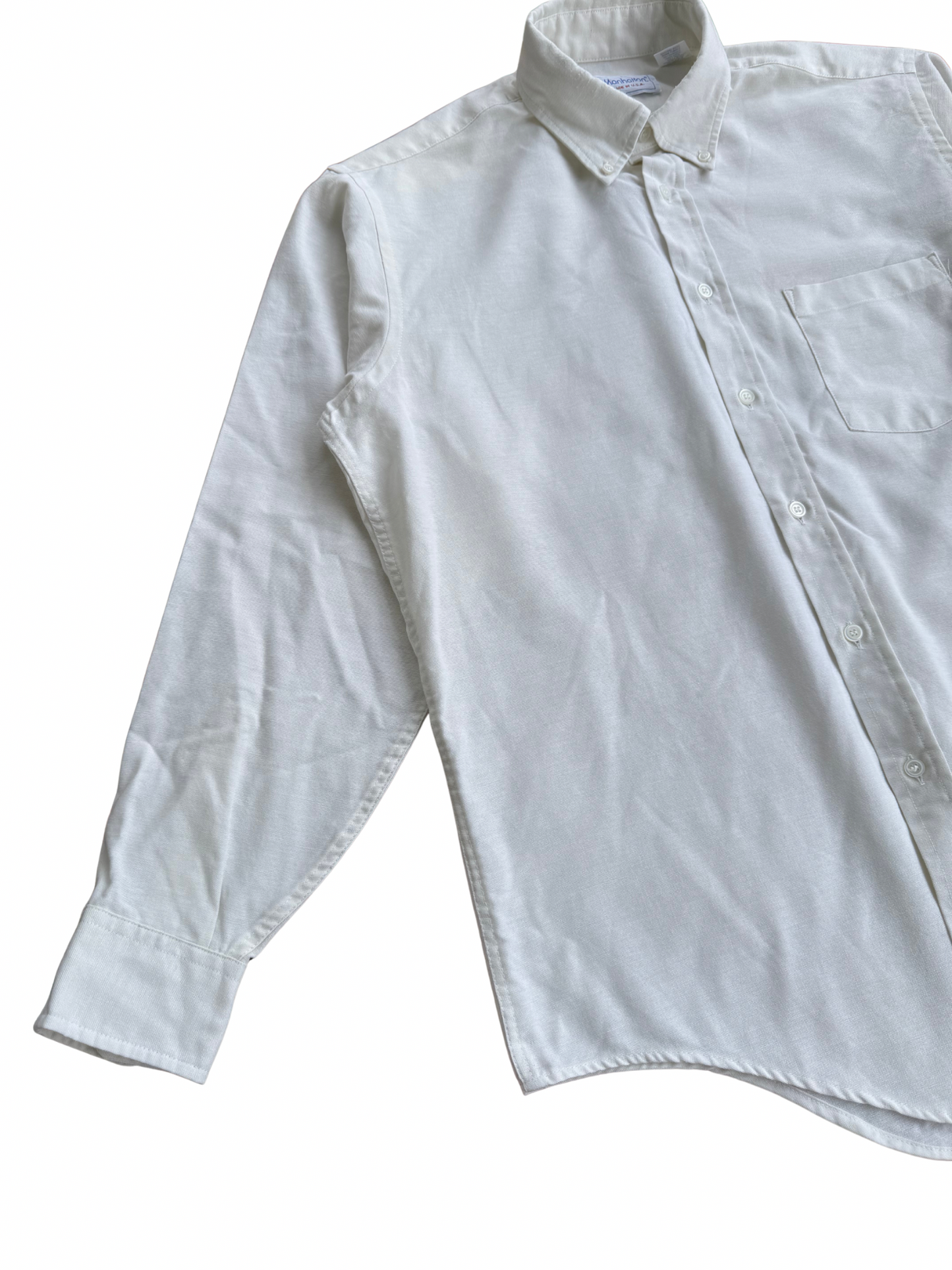 Vintage 1980s Manhattan Button-Down Oxford Shirt