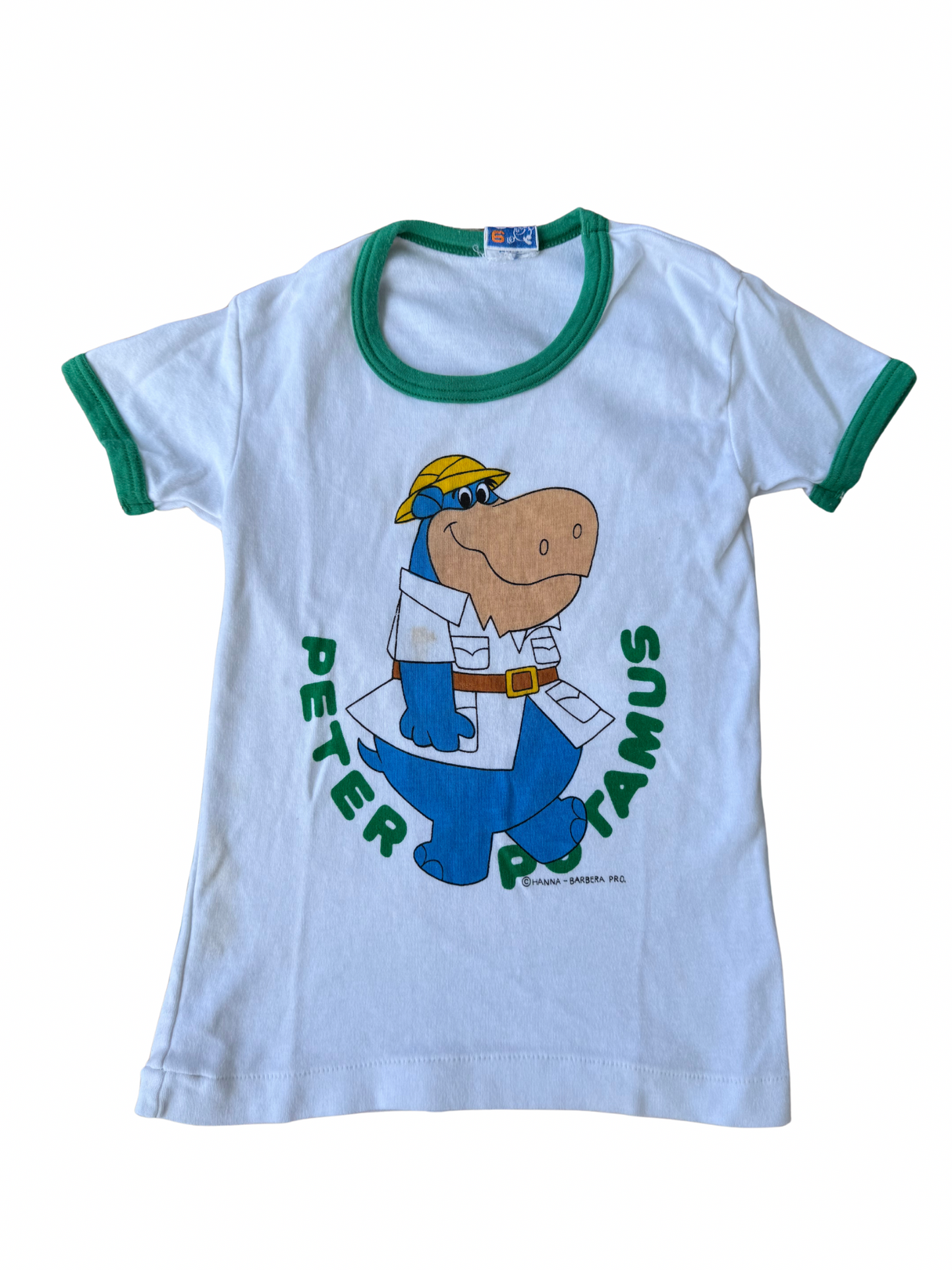 Vintage 1970s Hanna-Barbera “Peter Potamus” Ringer Kids Tee