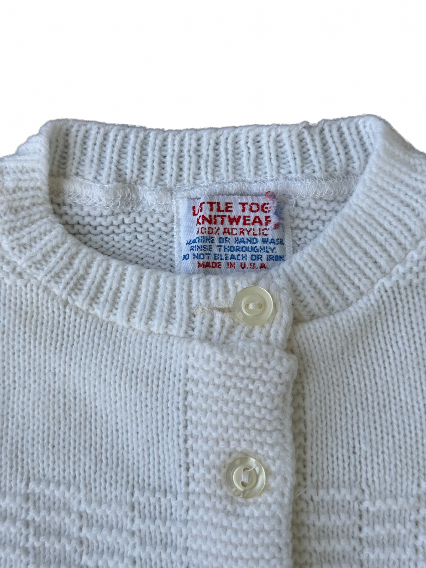 Vintage 1970s Little Togs Knitwear Baby Cardigan