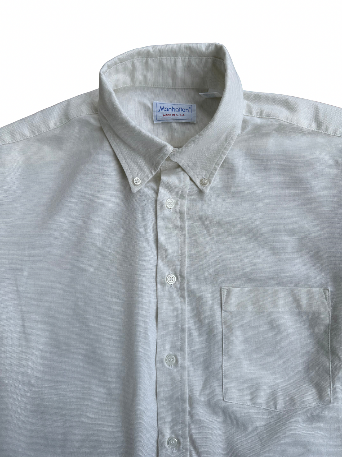 Vintage 1980s Manhattan Button-Down Oxford Shirt