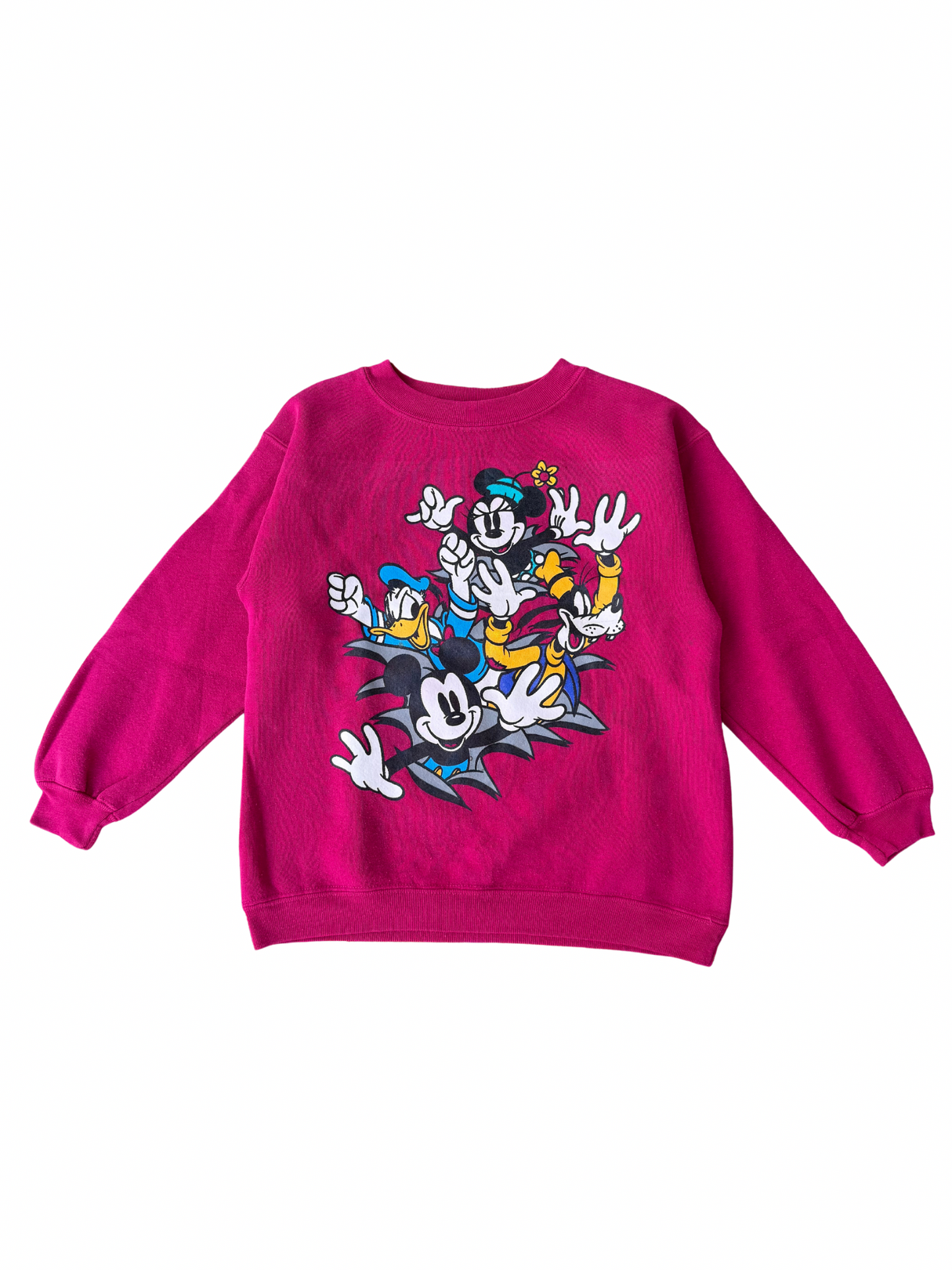 Vintage 1990s Mickey & Co. “Double-Sided Characters” Kids Sweatshirt
