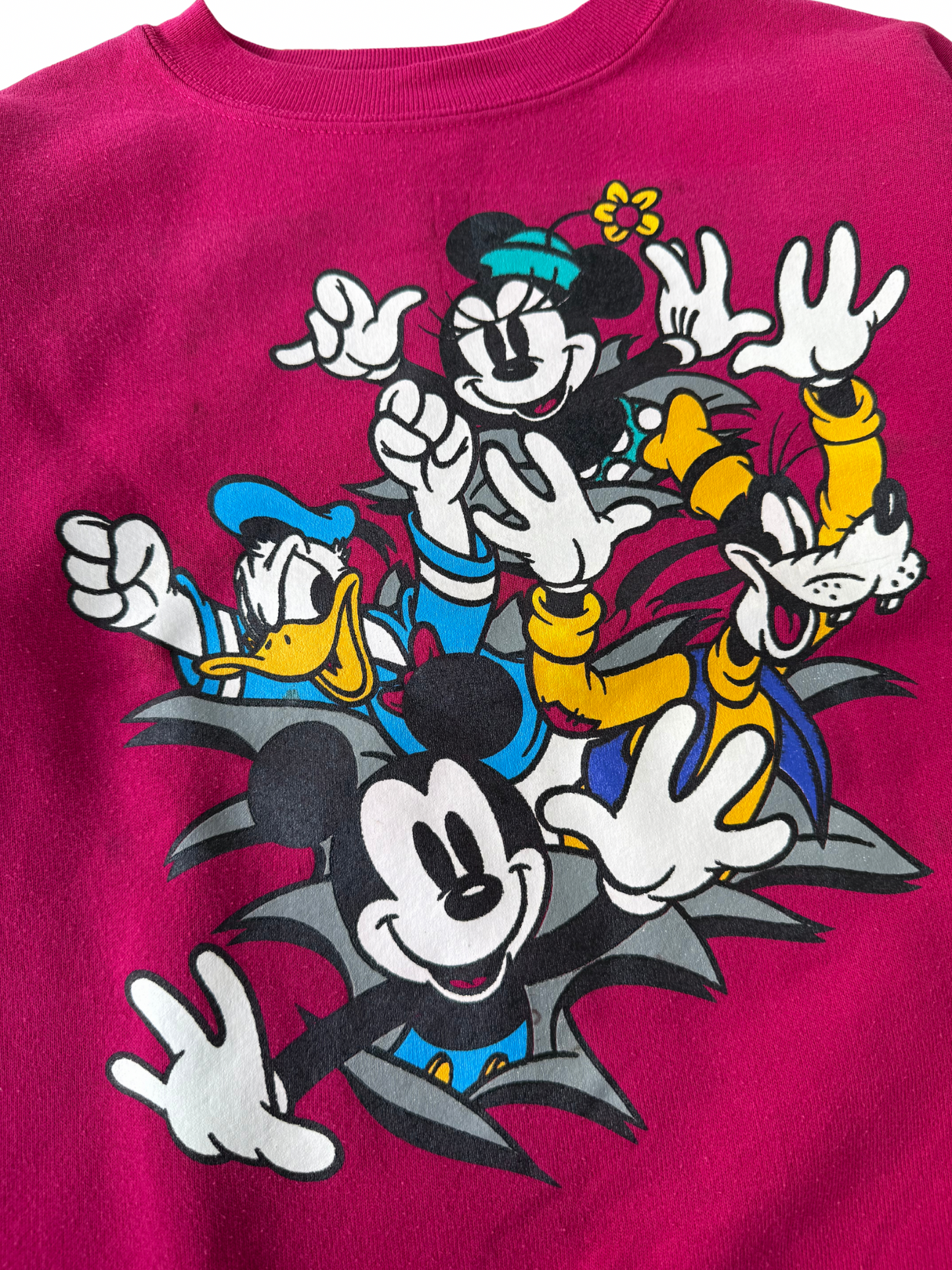 Vintage 1990s Mickey & Co. “Double-Sided Characters” Kids Sweatshirt