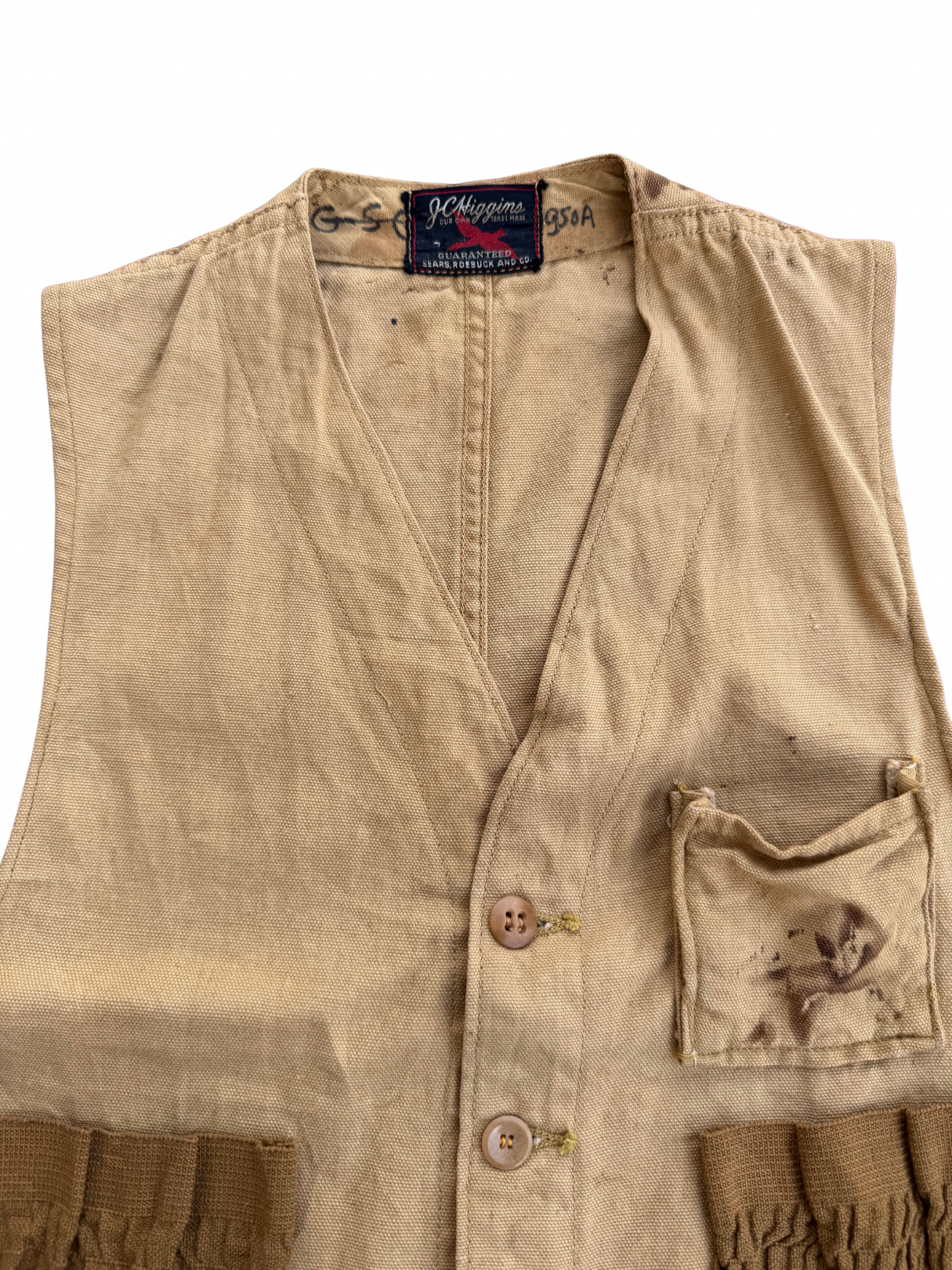 Vintage 1940s-50s J.C. Higgins Sears Roebuck Hunting Vest